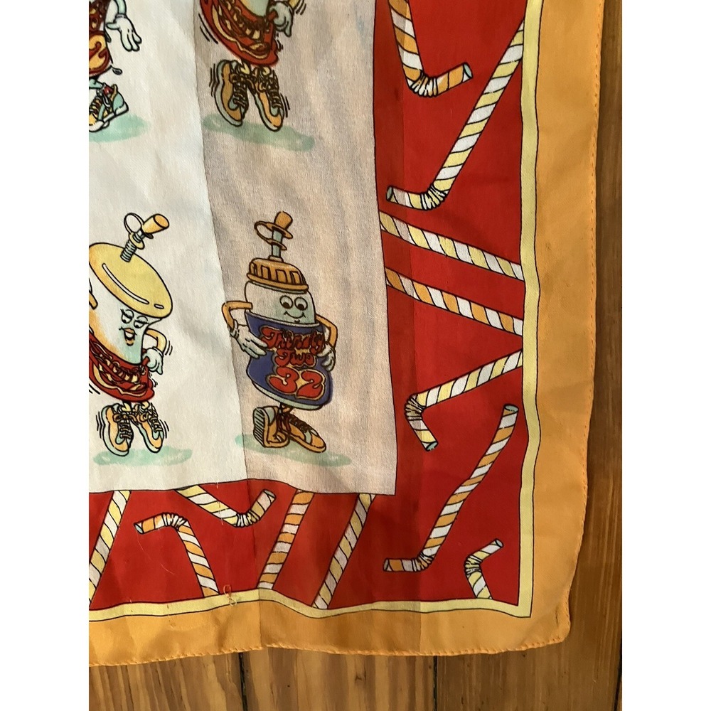 Thirsty Two Scarf 32  AM PM MINI MART Multicolor Happy Juice Slurpee 23x23 - Picture 4 of 10